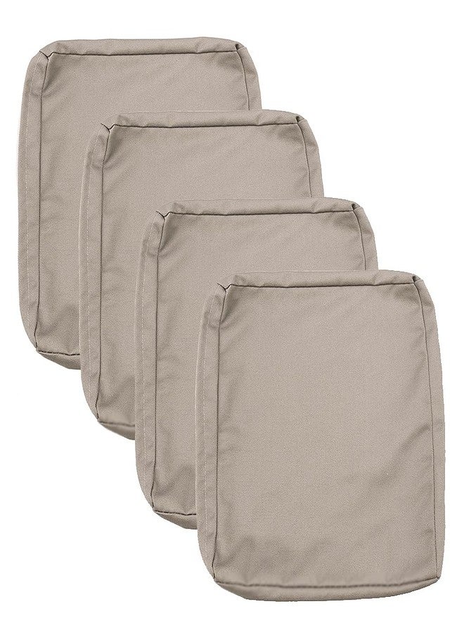 Sqodok Patio Cushion Cover 25x25 inch, Waterproof Outdoor Cushion Covers Replacement for Outdoor Furniture, Large Cushions Slipcover Set of 4 Sectional Cushions Cover for Sofa Couch Chair, Tan - Image 1